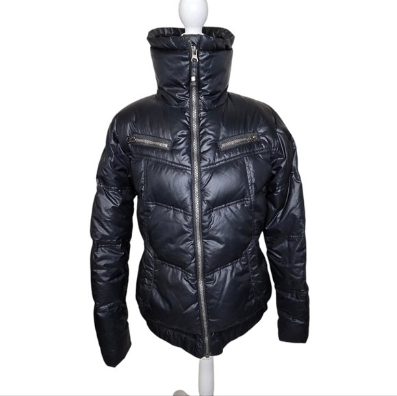 Columbia Women’s Black Zip City Down Puffer Jacket WL5068 SZ M Omnishield - Picture 1 of 16